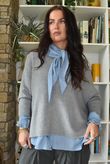 Basso Box Knit Light Grey Marl